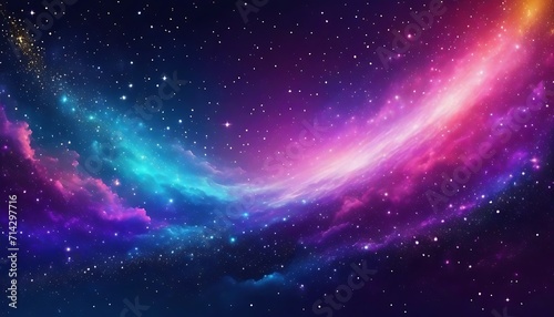Universe space glitter background illustration cosmic celestial, sparkle astral, nebula comet universe space glitter background photo