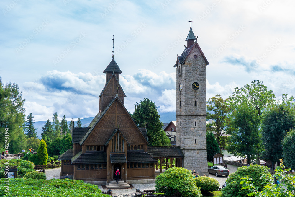 Fototapeta premium Swiatynia Wang Stabkirche Wang Karpacz