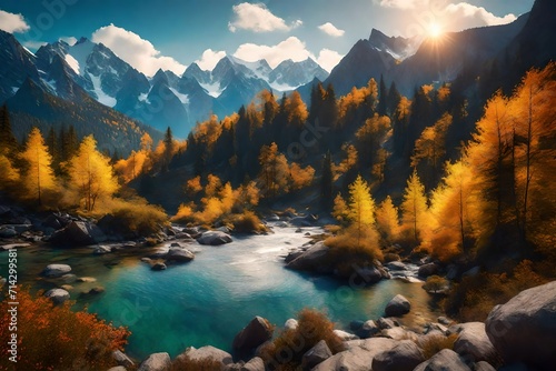 autumn in the mountains Generated with AI.