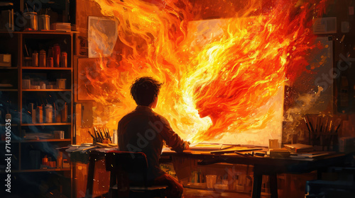 Creative Fervor in Fiery Art