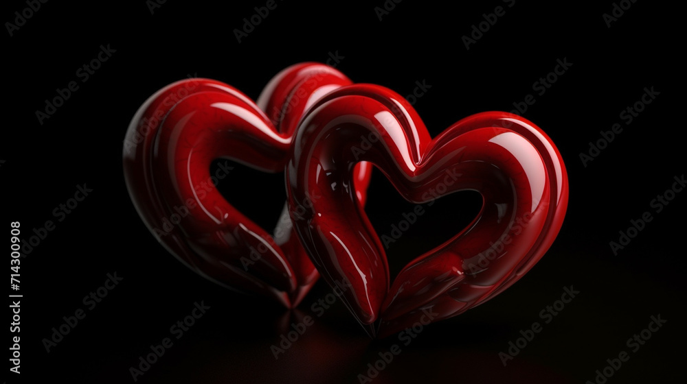 Two parts of the heart. AI Generated Two parts of the heart. AI Generated