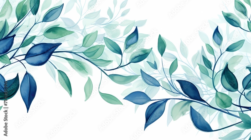 Fototapeta premium seamless background picture with leaf pattern, leaves, trees, tree branches