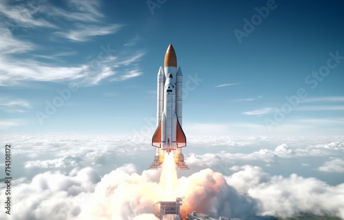 animation of a space launch cloud