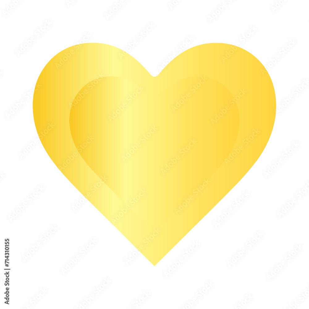 golden heart isolated on white golden heart isolated on white