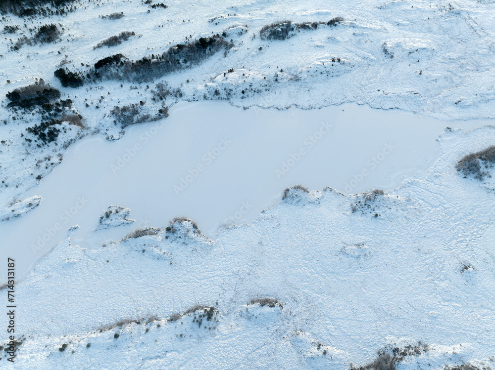 The peatland in Gule-/Stavikmyrane nature reserve in winter ( More og Romsdal, Norway).