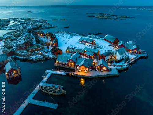 Haholmen - the fishing village on island near the Atlantic Ocean Road (Norway). © andrzej_67