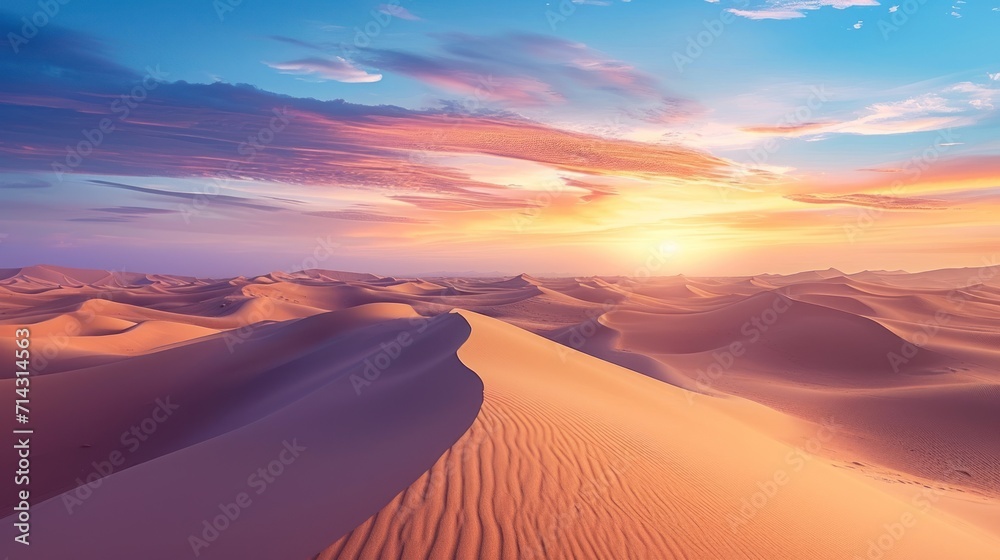 a desert landscape with sand dunes and a setting sun in the middle of the day with clouds in the sky and the sun setting in the middle of the middle of the day. a desert landscape with sand dunes and a setting sun in the middle of the day with clouds in the sky and the sun setting in the middle of the middle of the day.