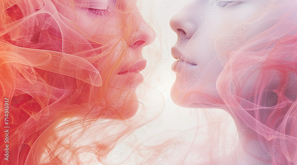 Subtle expressions, Emotional relationships concept, generative ai