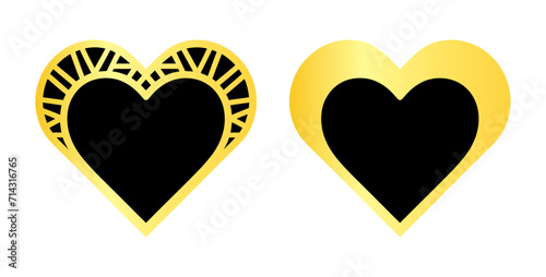 decorative golden heart