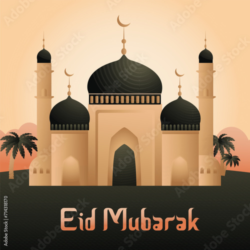 slamic holiday,Bismillah Ramzan Eid Jumma Mubarak fasting vector image design,Muslim holiday of sacrifice photo