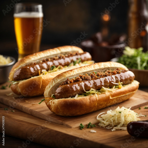 Wisconsin Beer Brats - Savory Sausages with Tangy Sauerkraut