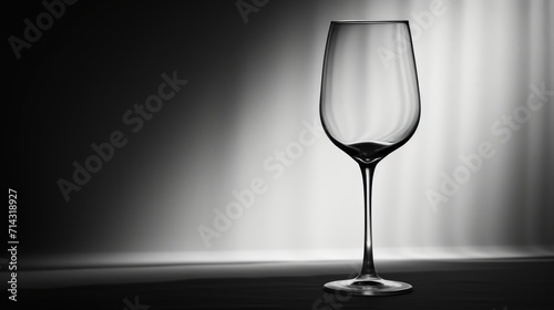  a black and white photo of a wine glass in front of a black and white background with light coming from the top of the glass and the bottom of the glass to the bottom of the glass.