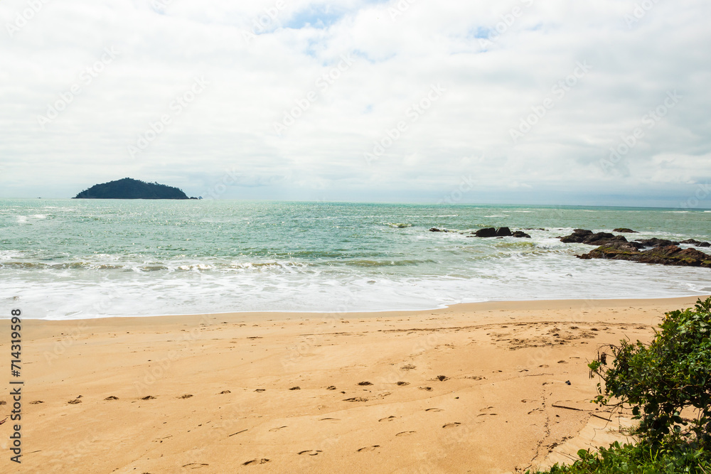 beach and sea Saudade beach Penha Santa Catarina Brazil beach and sea Saudade beach Penha Santa Catarina Brazil