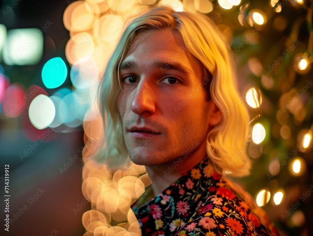 Photorealistic Adult White Man with Blond Straight Hair vintage Illustration. Portrait of a person in 1960s era aesthetics. Mod fashion. Historic photo Ai Generated Horizontal Illustration. Photorealistic Adult White Man with Blond Straight Hair vintage Illustration. Portrait of a person in 1960s era aesthetics. Mod fashion. Historic photo Ai Generated Horizontal Illustration.