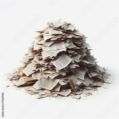 paper recycling scrap pile photo
