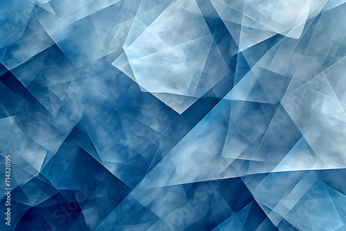 Abstract Blue Textures, Geometric Patterns, Crystal Background