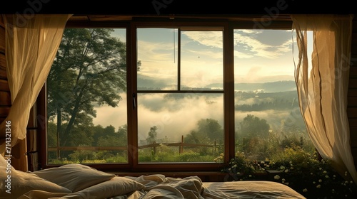 Bedroom With Mountain View
