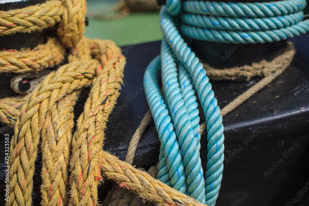 Ropes on a yacht