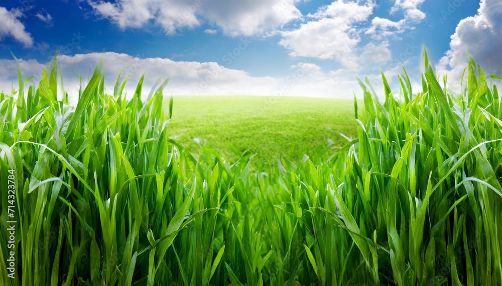 Fototapeta premium fresh green grass against a background