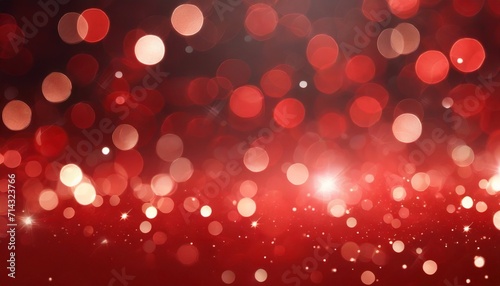abstract red background with bokeh lights and stars