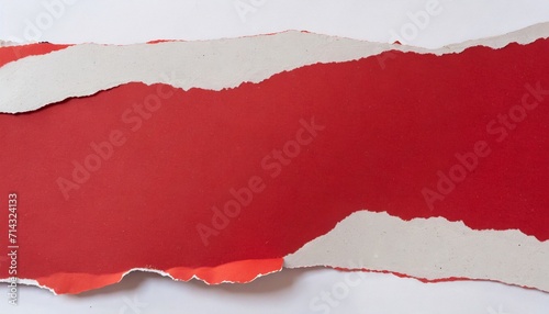 Wallpaper Mural red ripped paper torn edges strips on white background Torontodigital.ca