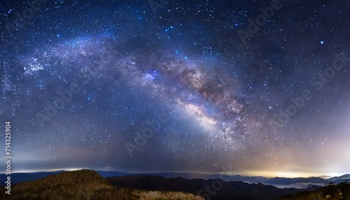 panorama milky way galaxy with stars and space dust in the unive
