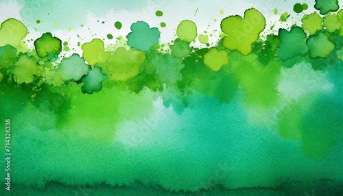 green background texture watercolor stains and blotches on border blue green paper in st patrick s day color #714326338