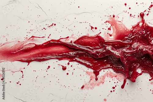 Elegant Red Wine Stains on White Background AI Generated