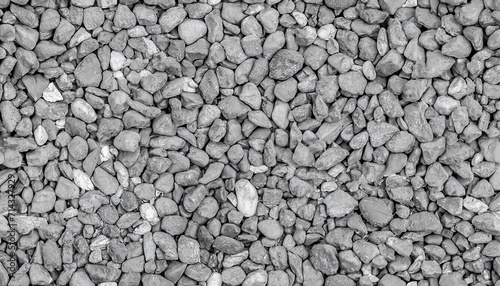 panorama of gray gravel floor texture and background seamless photo