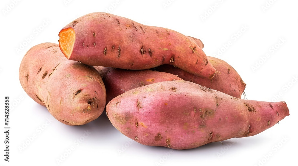 Sweet potato on isolated white background. Sweet potato on isolated white background.