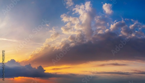 sky with beautiful clouds at sunset