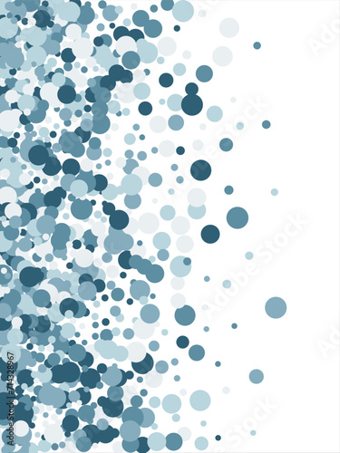 Bubbles pattern Frame Blue banner web. Colored Background. Vector illustration.