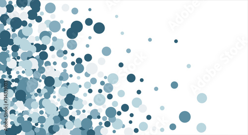 Bubbles pattern Frame Blue banner web. Colored Background. Vector illustration.