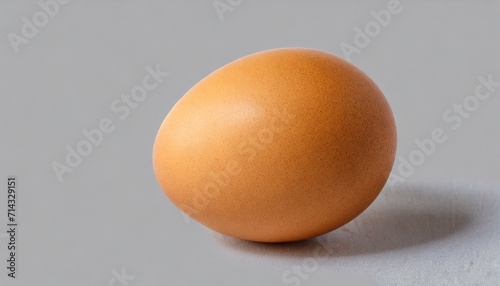 one chicken egg on white background