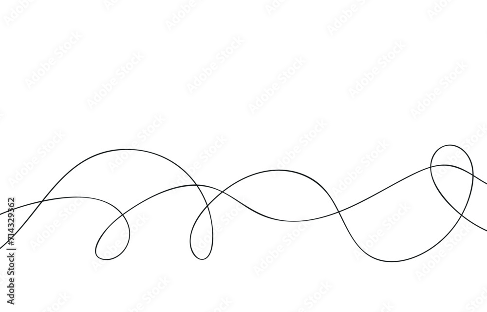 Thin wavy line pattern with flowing curves, undulating abstract background. Squiggle design for subtle. Flat vector illustration isolated on white background. Thin wavy line pattern with flowing curves, undulating abstract background. Squiggle design for subtle. Flat vector illustration isolated on white background.