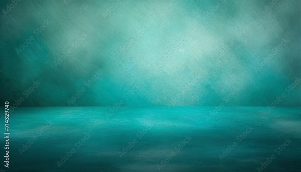 dreamy and romantic aqua shades of blue and green traditional painted canvas or muslin fabric cloth studio backdrop or background suitable for use with portraits and products alike - obrazy, fototapety, plakaty 