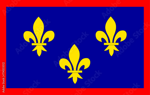 France historical province Anjou flag vector illustration isolated.
