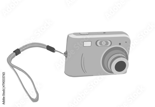 Video digital camera vector illustration isolated on white background. Technology electric gadget for image and video footage. Instant photography maker.