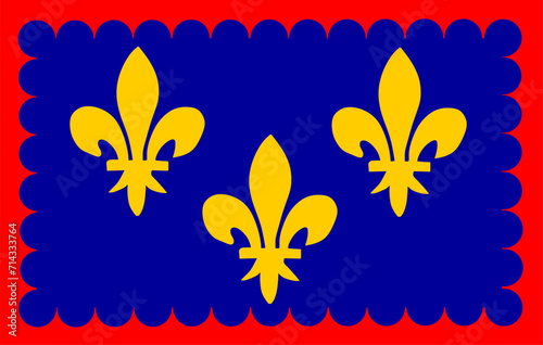 France historical province Berry flag vector illustration isolated background. Duchess of Berry was a title in the Peerage of France. Duchy of Berry emblem coat of arms