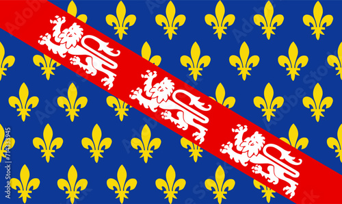 France historical province Marche flag vector illustration isolated. photo