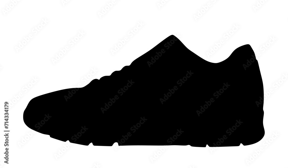 Tying sports shoes vector silhouette illustration isolated on white background. Sneakers sports wear. Modern foot wear. Elegant equipment for gym and outdoor activity. Tying sports shoes vector silhouette illustration isolated on white background. Sneakers sports wear. Modern foot wear. Elegant equipment for gym and outdoor activity.