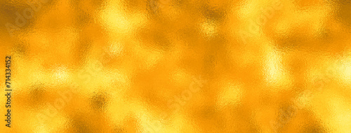 Gold glass texture vector background for flyer, cards, poster, cover design. Christmas backdrop. Blurred stained glass window. Happy New Year! Yellow glass textured illustration for design. Holiday.	