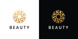 Flower luxury logo design .