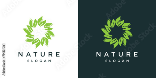 Luxury Nature Floral logo design.