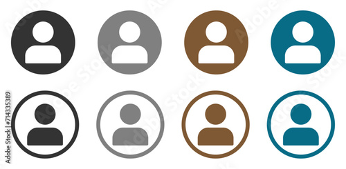User avatar vector icon flat design collection
