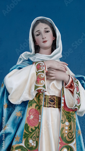 Virgen María, hermosa mujer de mañana. Inmaculada concepción de María. 