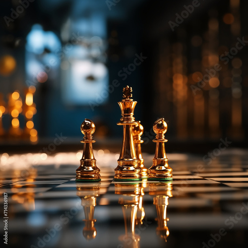 chess pieces on the board