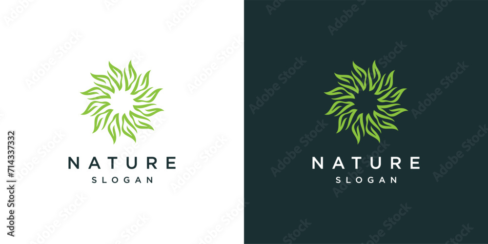 Luxury Nature Floral logo design. Luxury Nature Floral logo design.