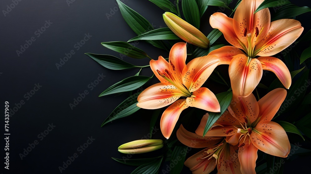 Fototapeta premium Lillies on a background