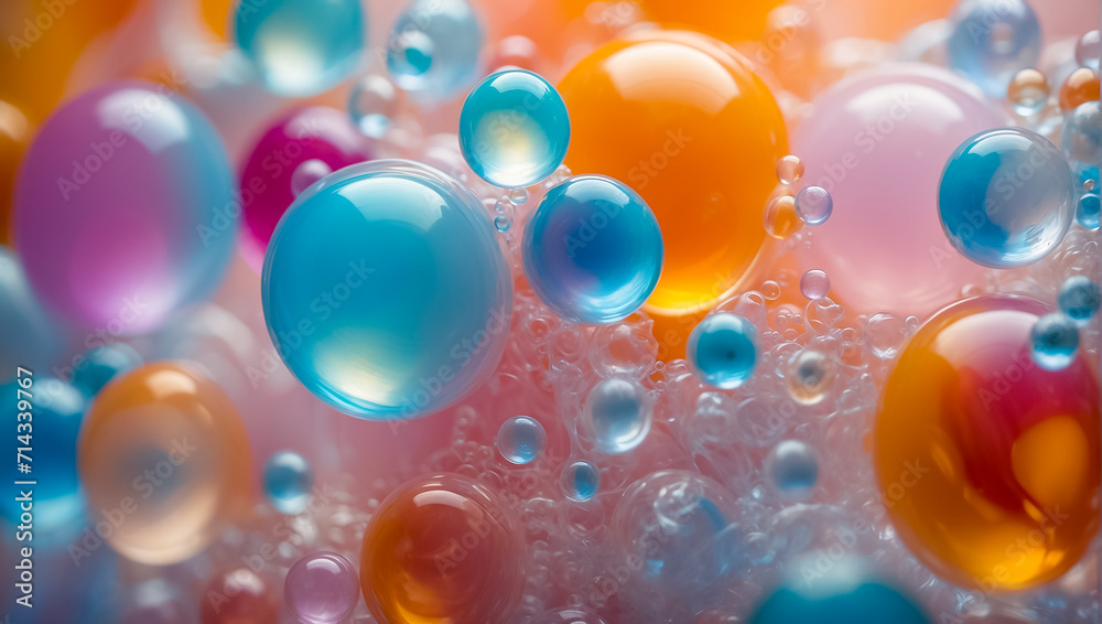 Soap colored foam bubble closeup wallpaper Soap colored foam bubble closeup wallpaper